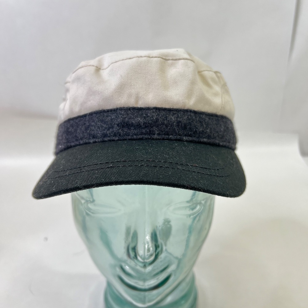 Burton Cadet Cap Hat White Black Gray Fleece Band  M L Snowboard Ski